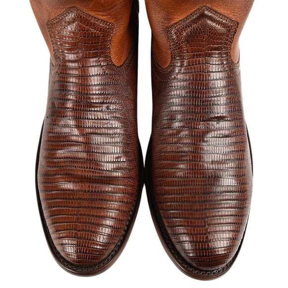 Cody James Black 1978 Mens Cognac Genuine Teju Lizard Leather Western Boots 11D - Picture 2 of 6